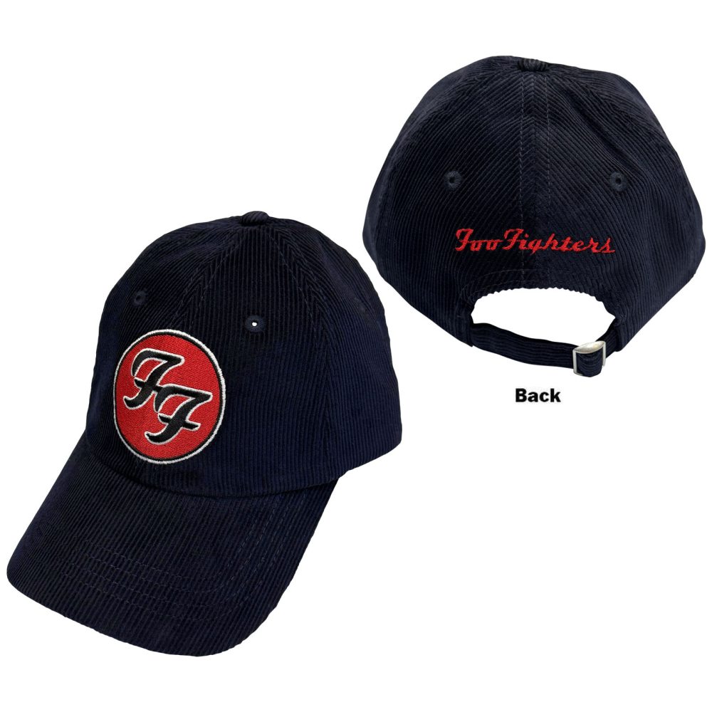 Foo Fighters - FF & TCATS Logos Corduroy Casquette ajustable - Bleu foncé